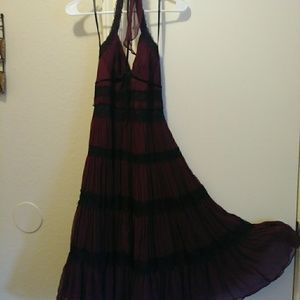 Maroon & Black Dress-BCBG Maxazria